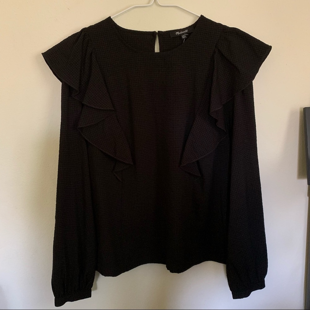 NEW! Madewell Ruffle Front Top - Picture 5 of 11